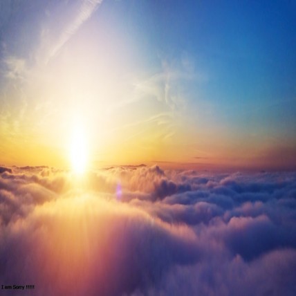 The sun above the clouds