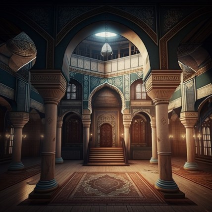 Pictures from inside the Artificial Intelligence Mosque